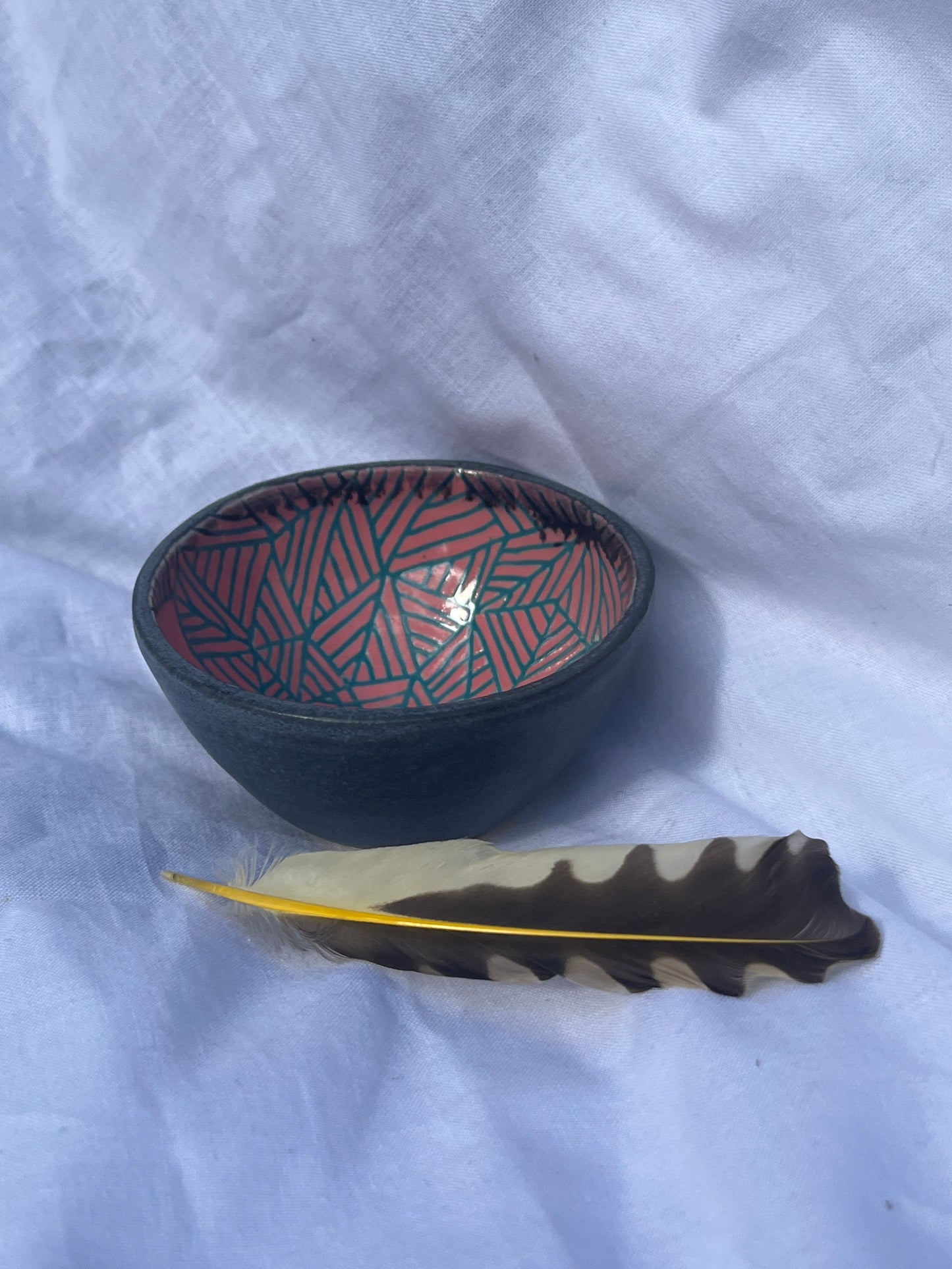 Turquoise Crystal Bowl