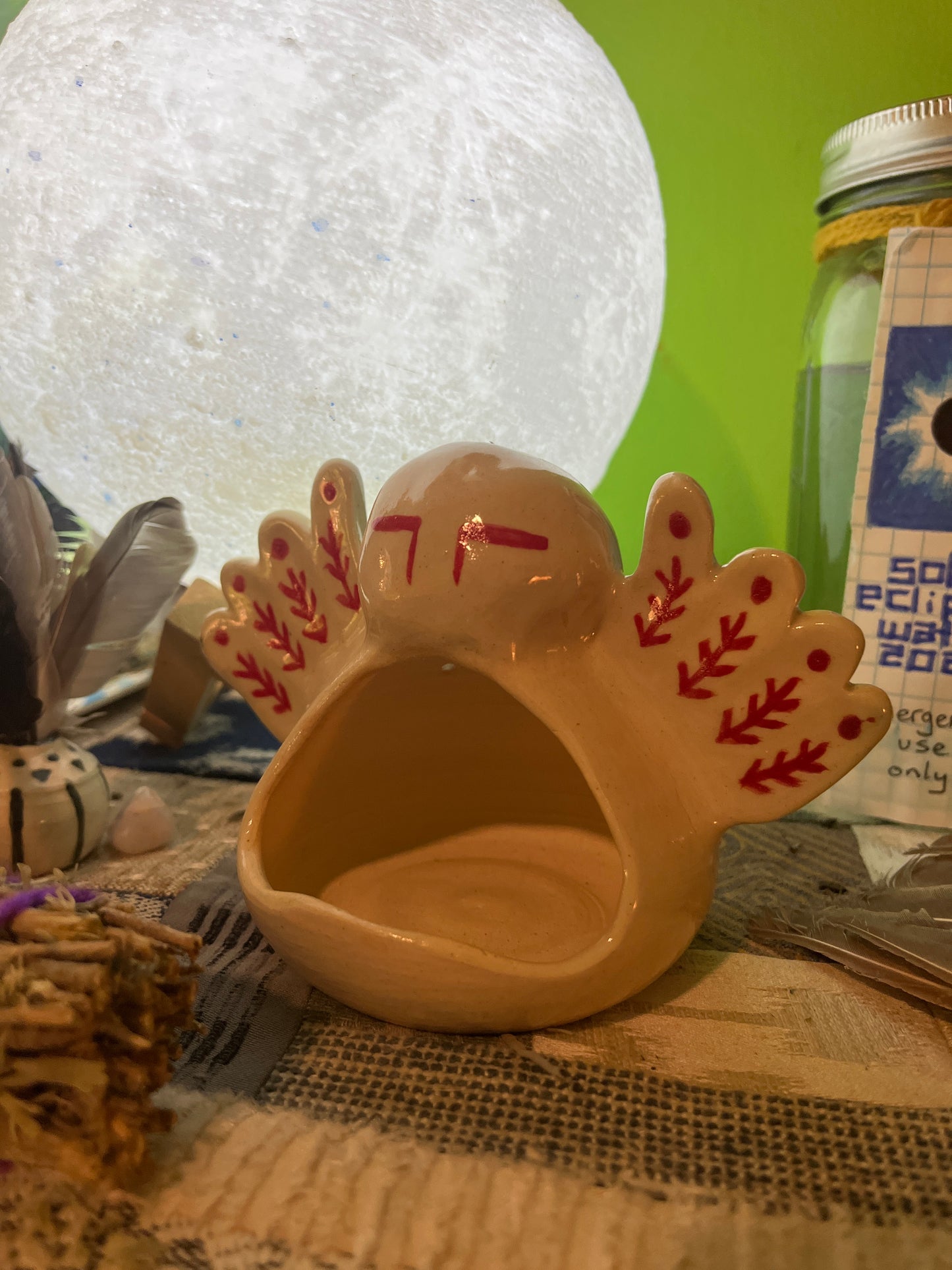 Crow mother Incense Holder