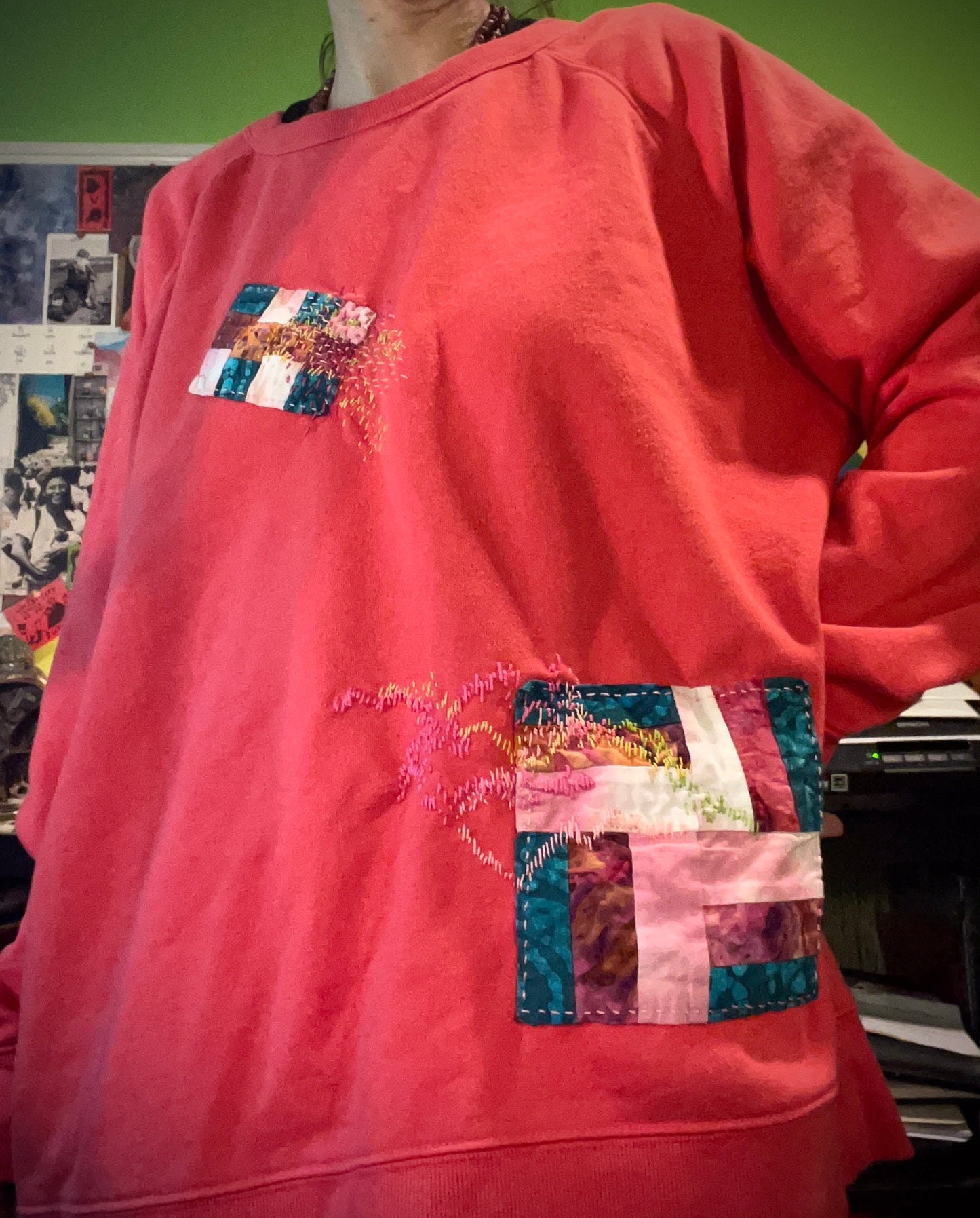 Unravel 4 patch Upcycled Sweatshirt