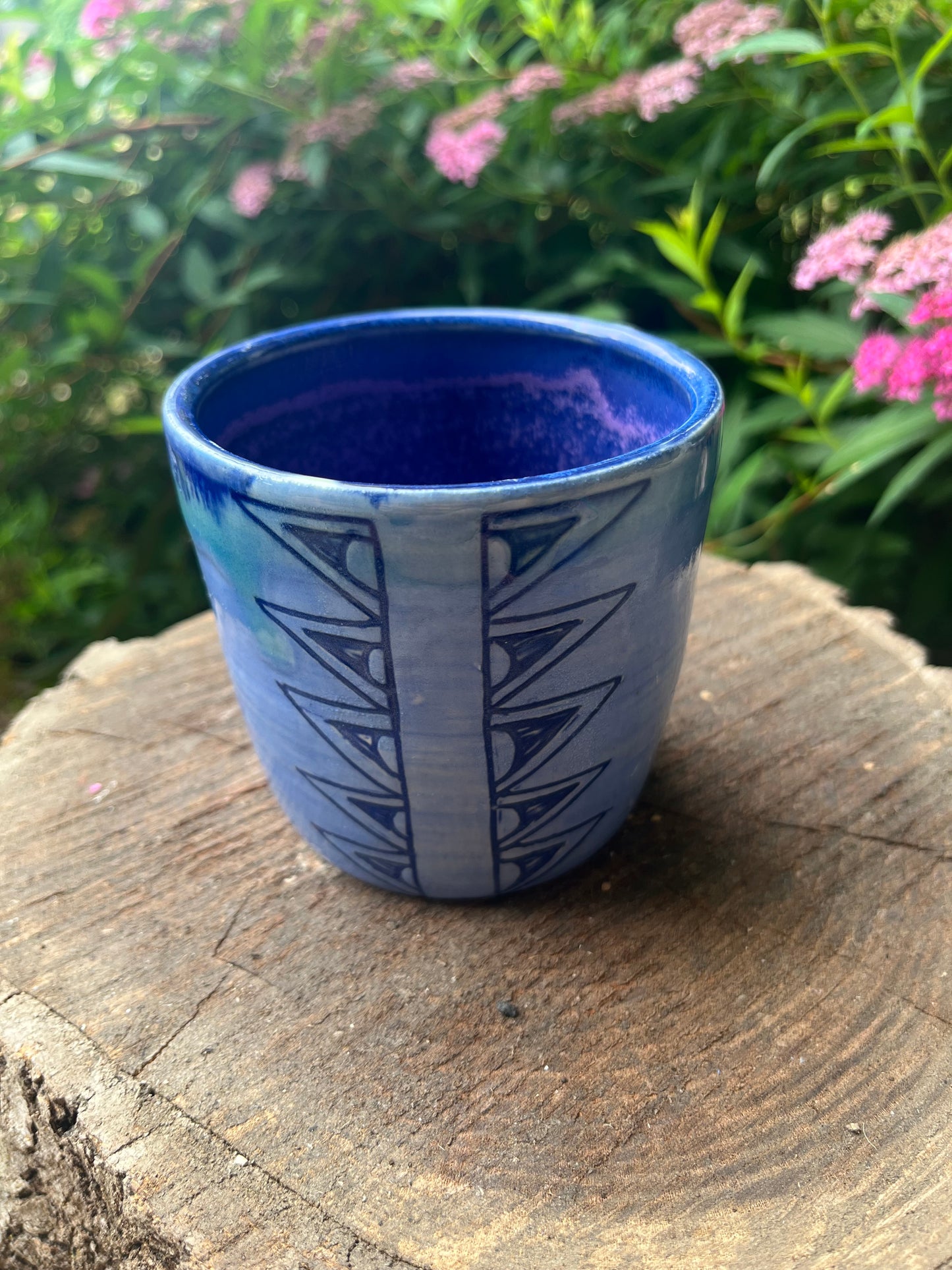 Tatreez Tumbler-Key & Moon with Feathers