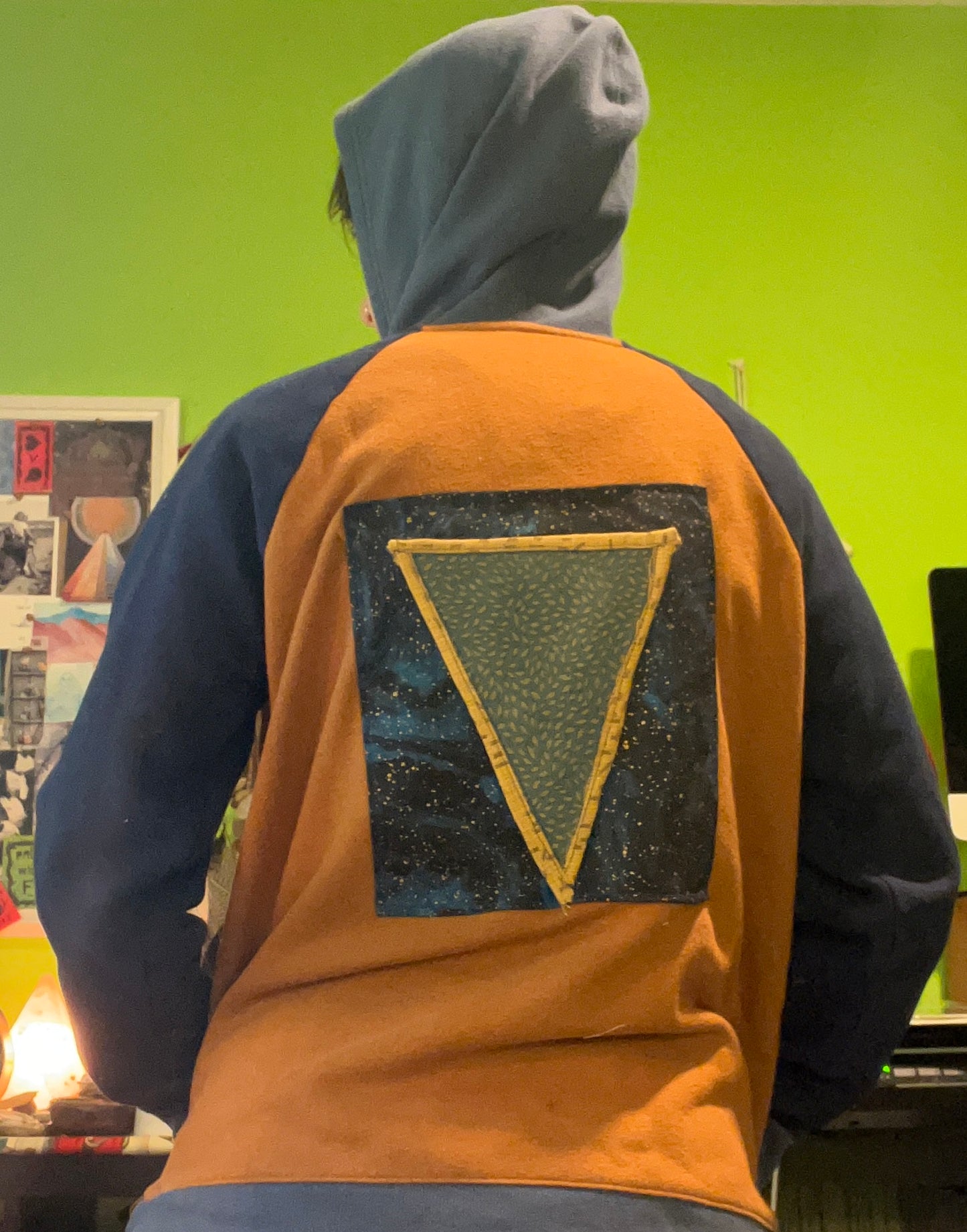 Upcycled Kali Power Yellow/Blue Sweatshirt
