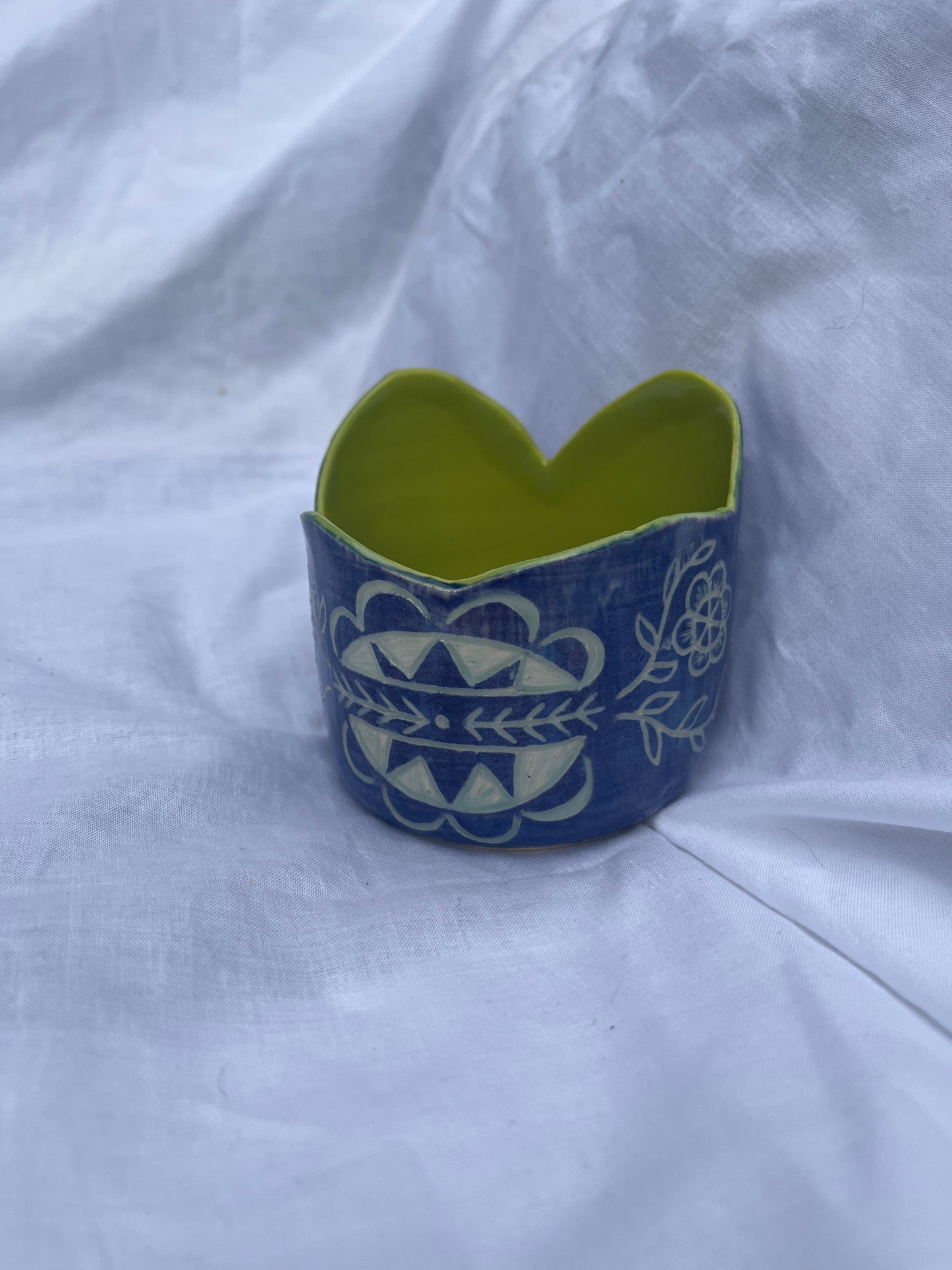 Purple Blooms Salt Bowl