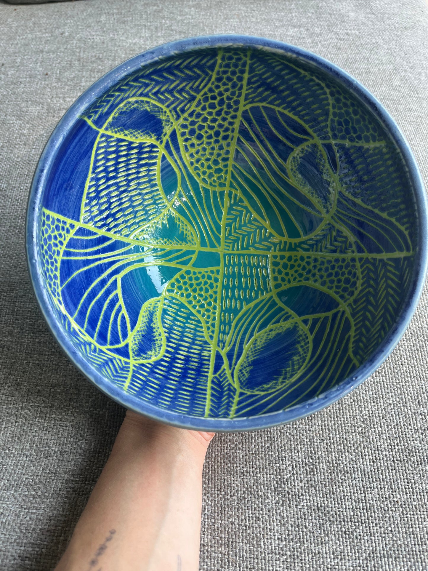 Large Blue Wander Bowl