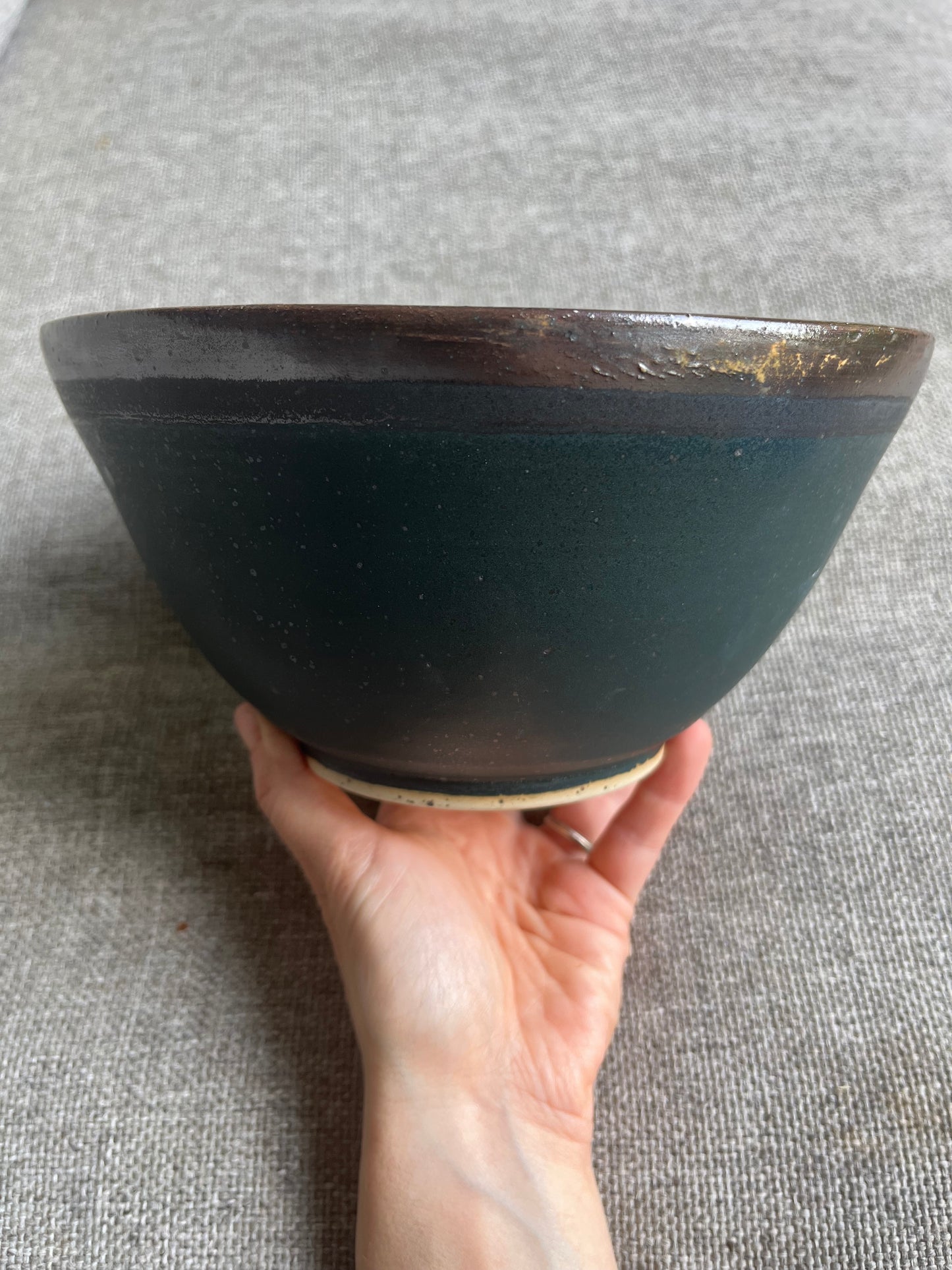Large Moon with Feathers Bowl