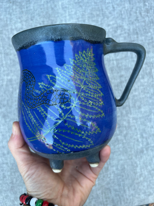 Snake in the Ferns Cauldron Mug