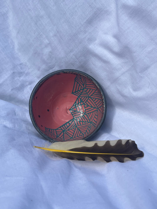 Turquoise Crystal Bowl