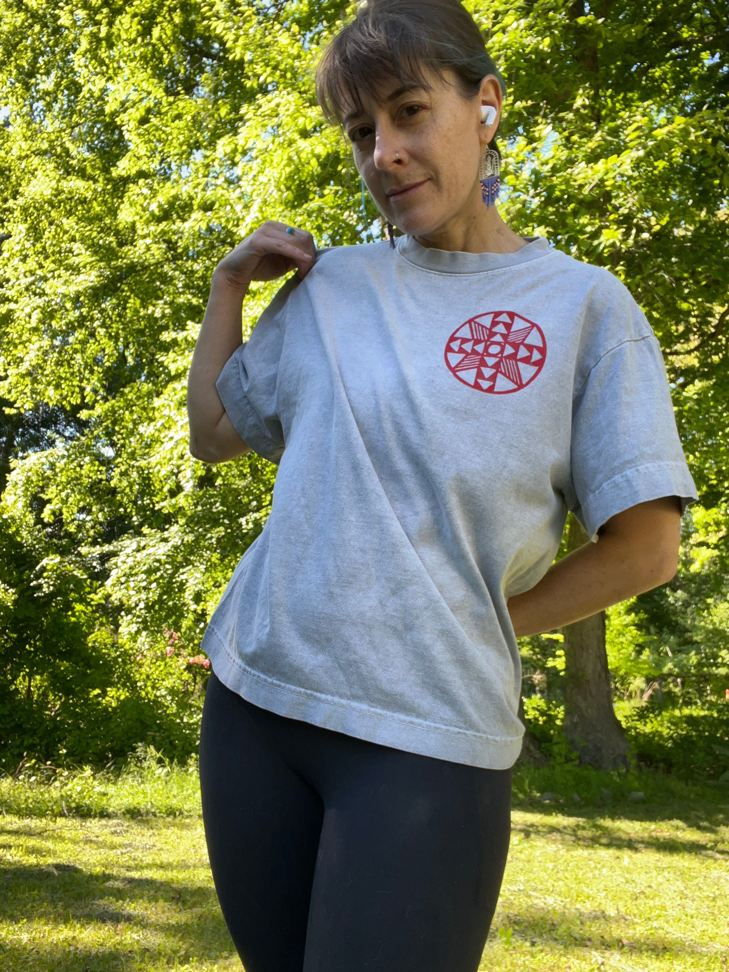 Find your path-Hand stamped Tee