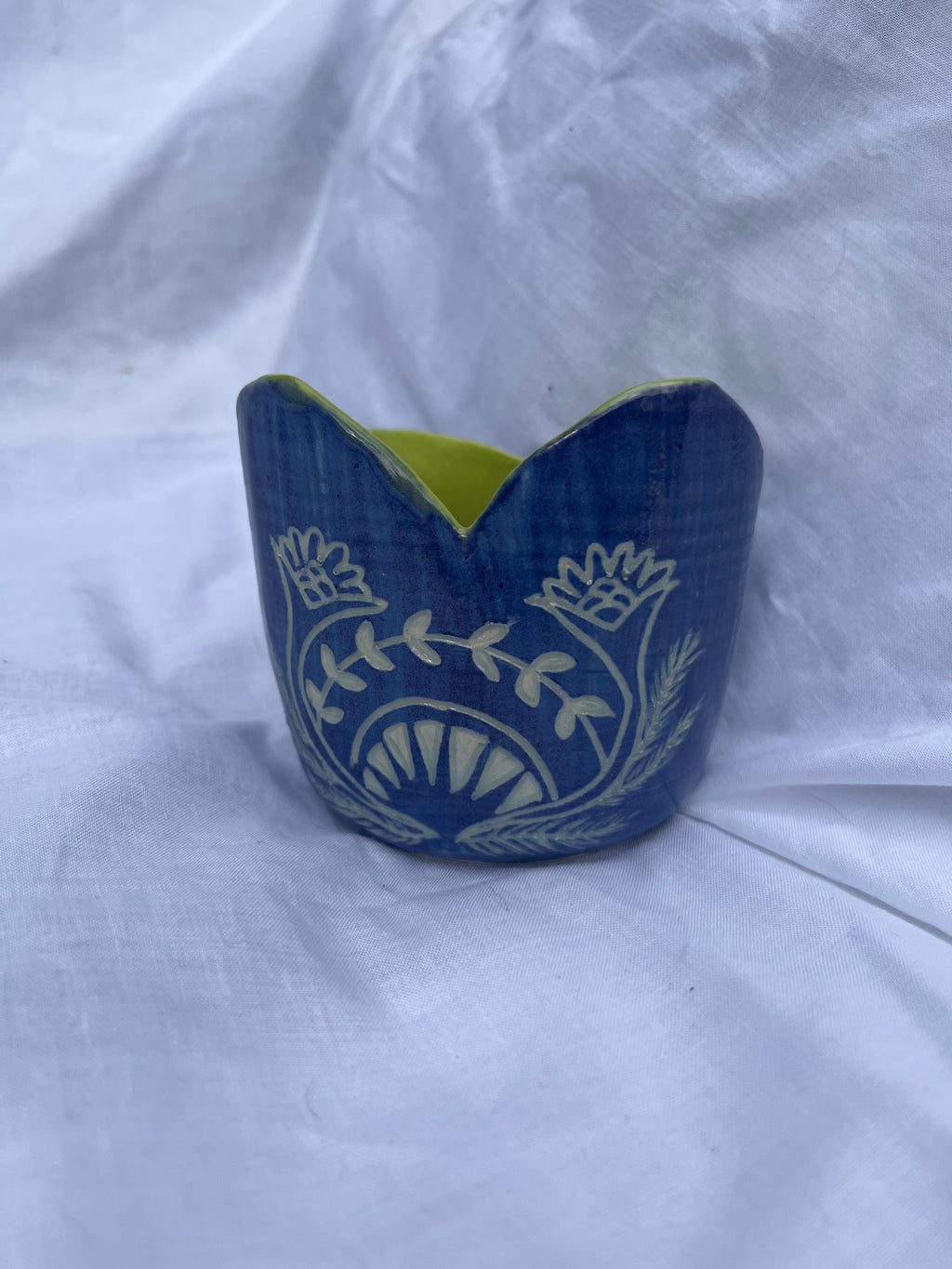 Purple Blooms Salt Bowl