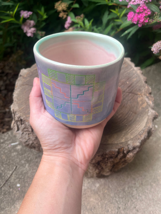 Tatreez Tumbler-Basil & Arches