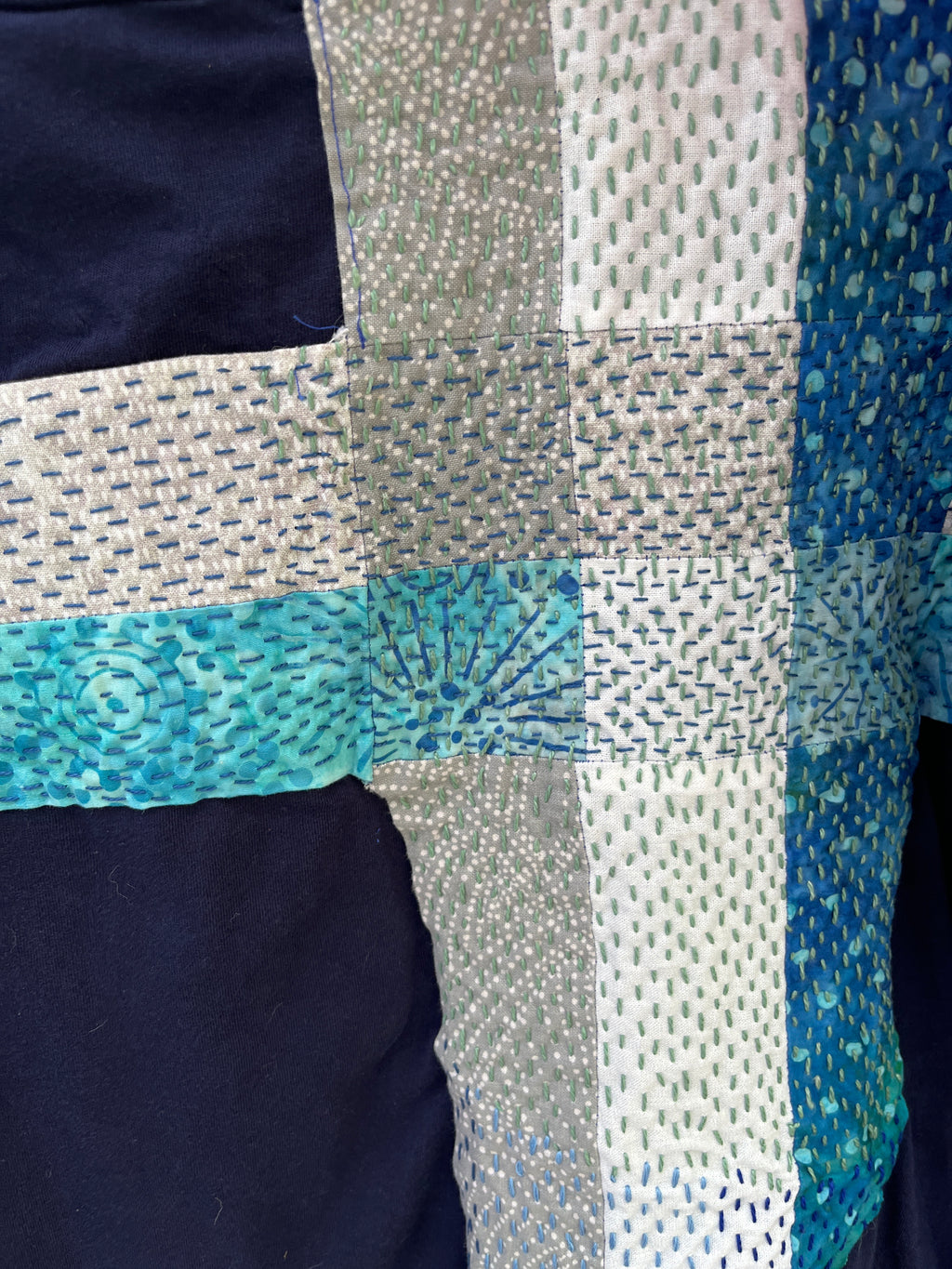 Integrate-Shashiko embroidered Tee