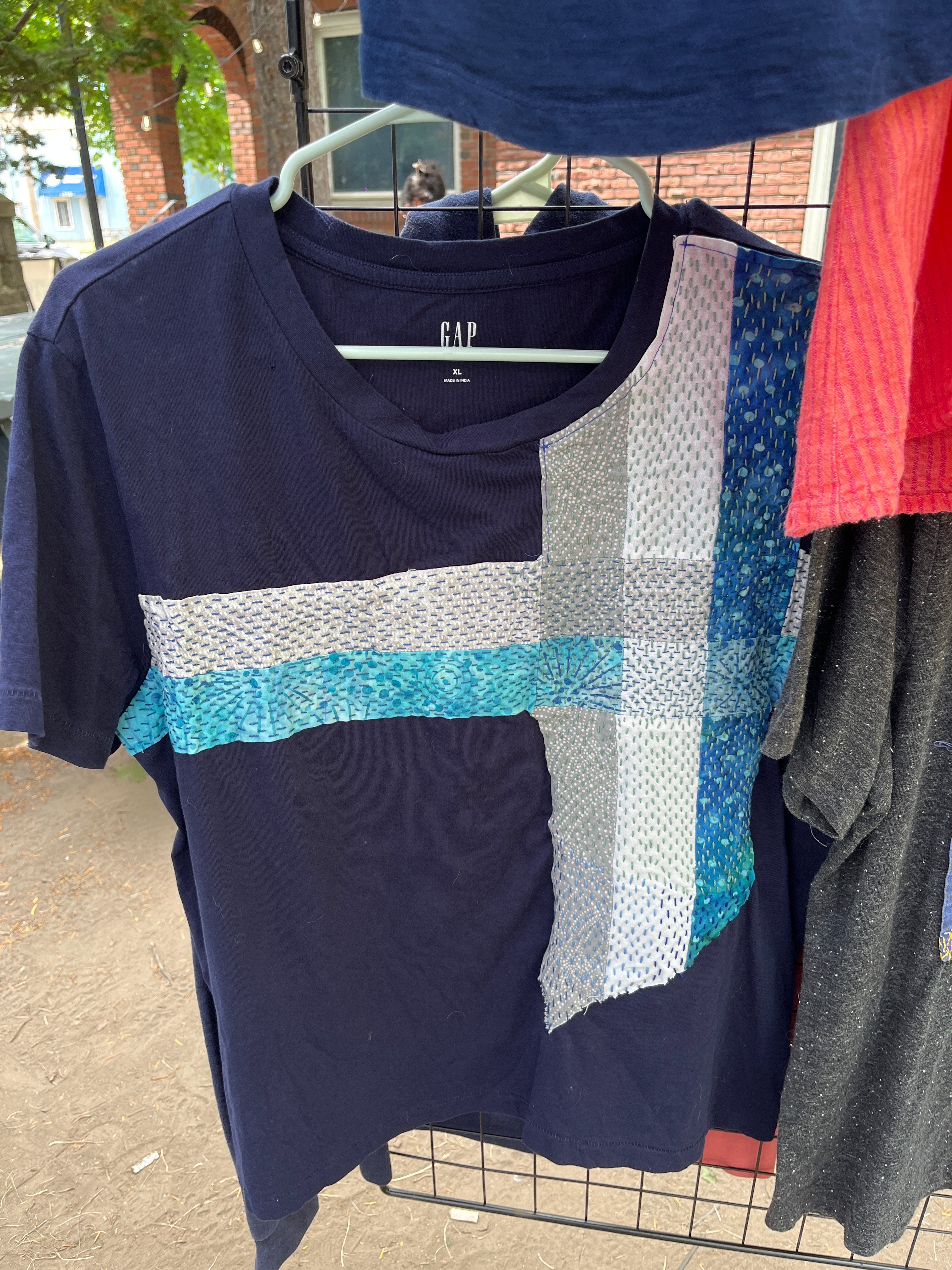 Integrate-Shashiko embroidered Tee