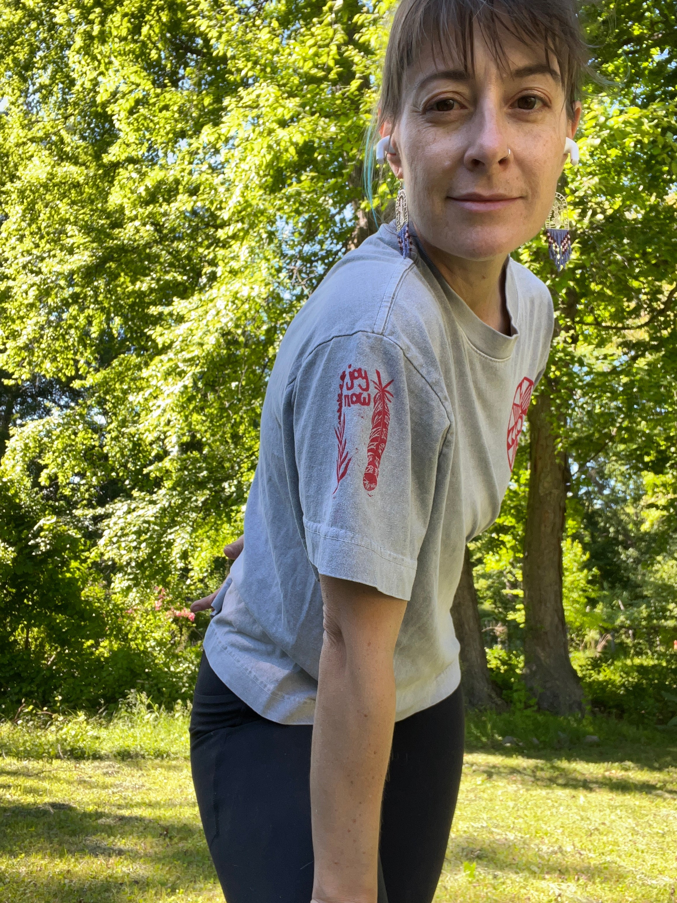 Find your path-Hand stamped Tee