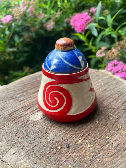 Spiral Secret Lidded Jar