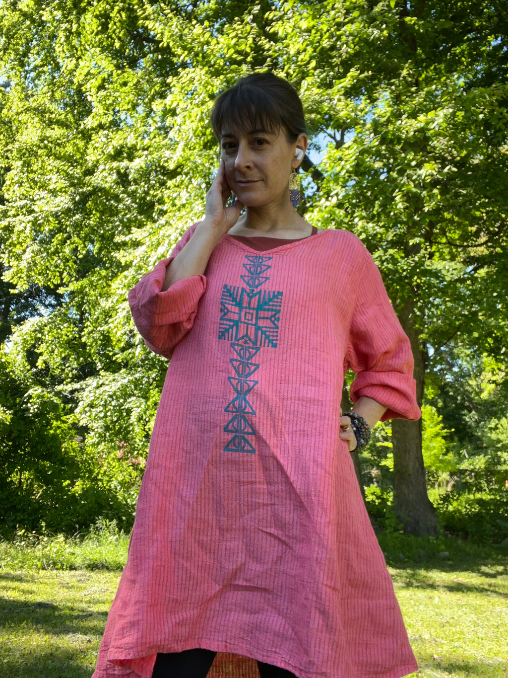 Integrity- Hand stamped Tunic
