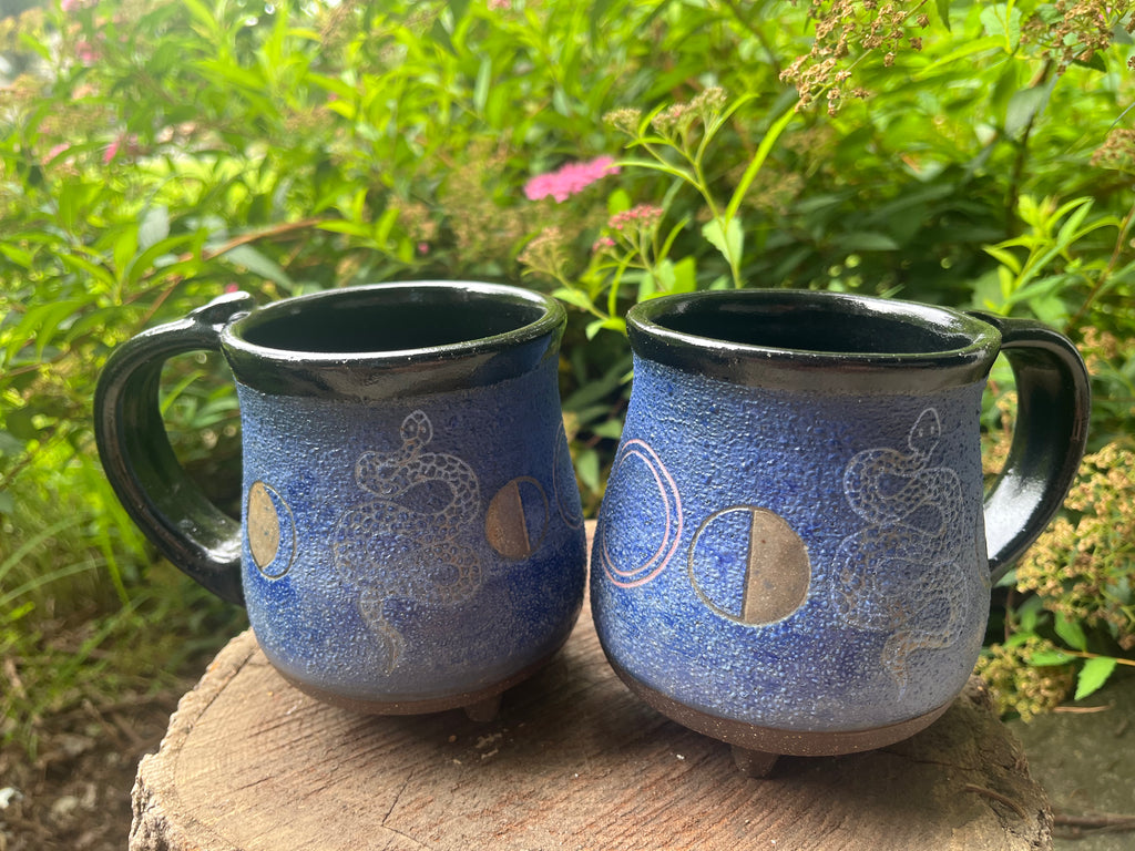 Snake Moon Phase Cauldron Mug