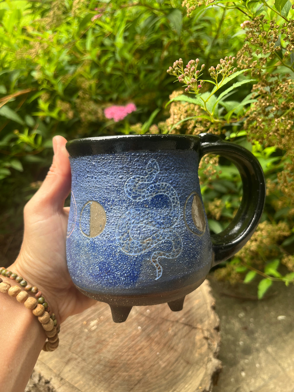 Snake Moon Phase Cauldron Mug